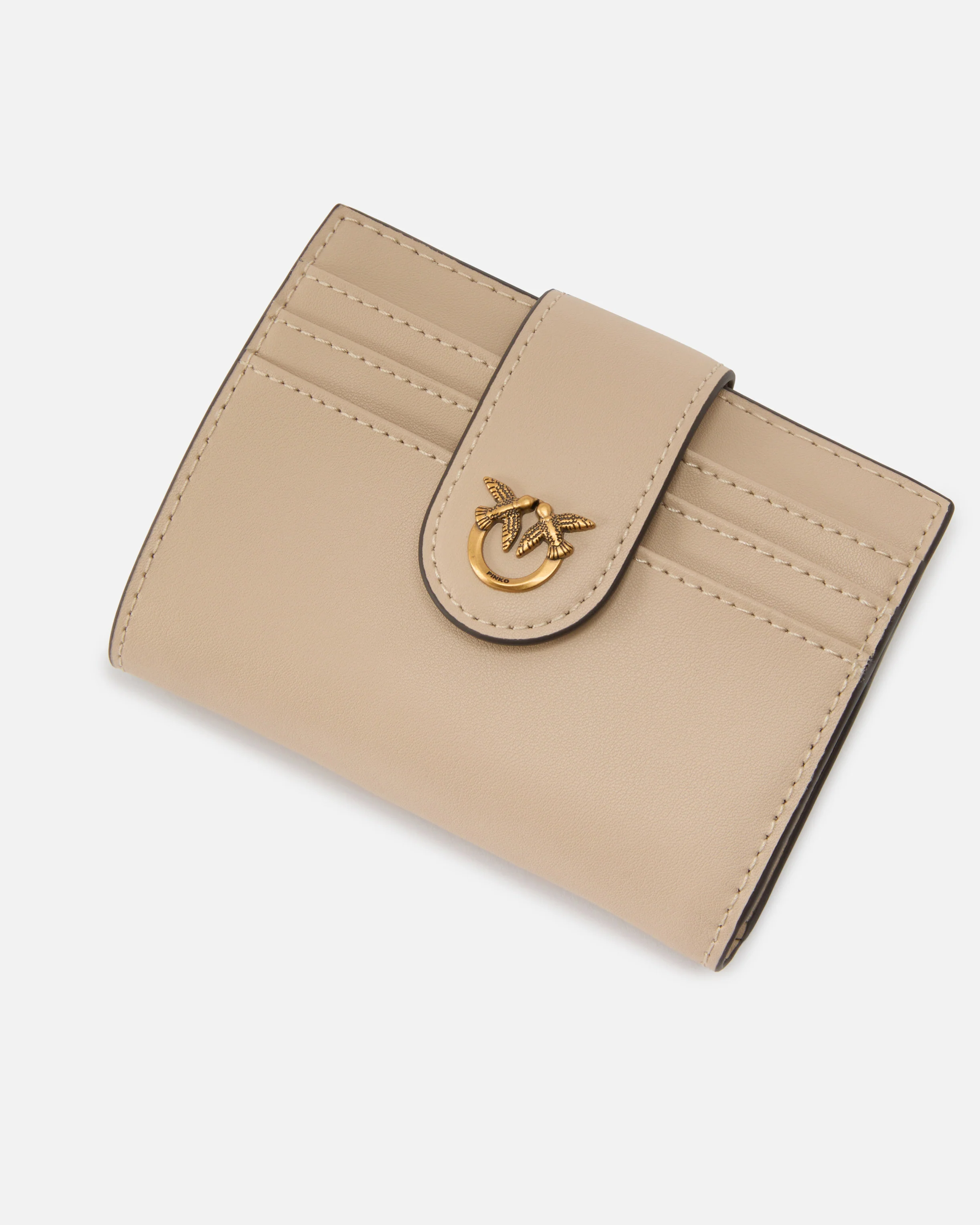 Portafoglio piccolo in pelle liscia con logo - Image 4
