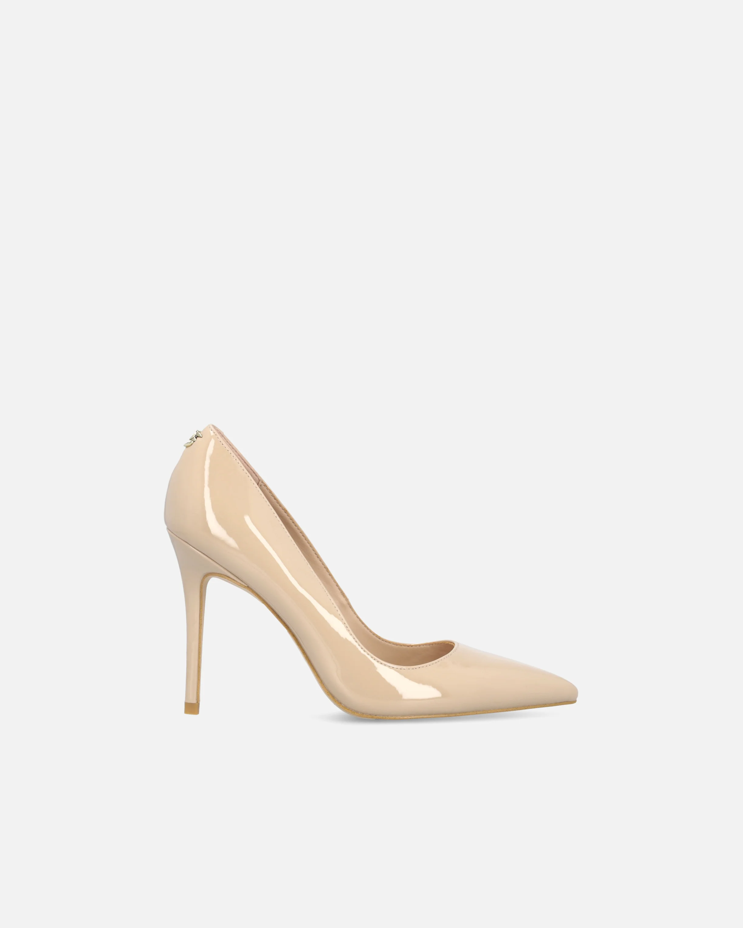 Scarpe décolleté lucide con tacco