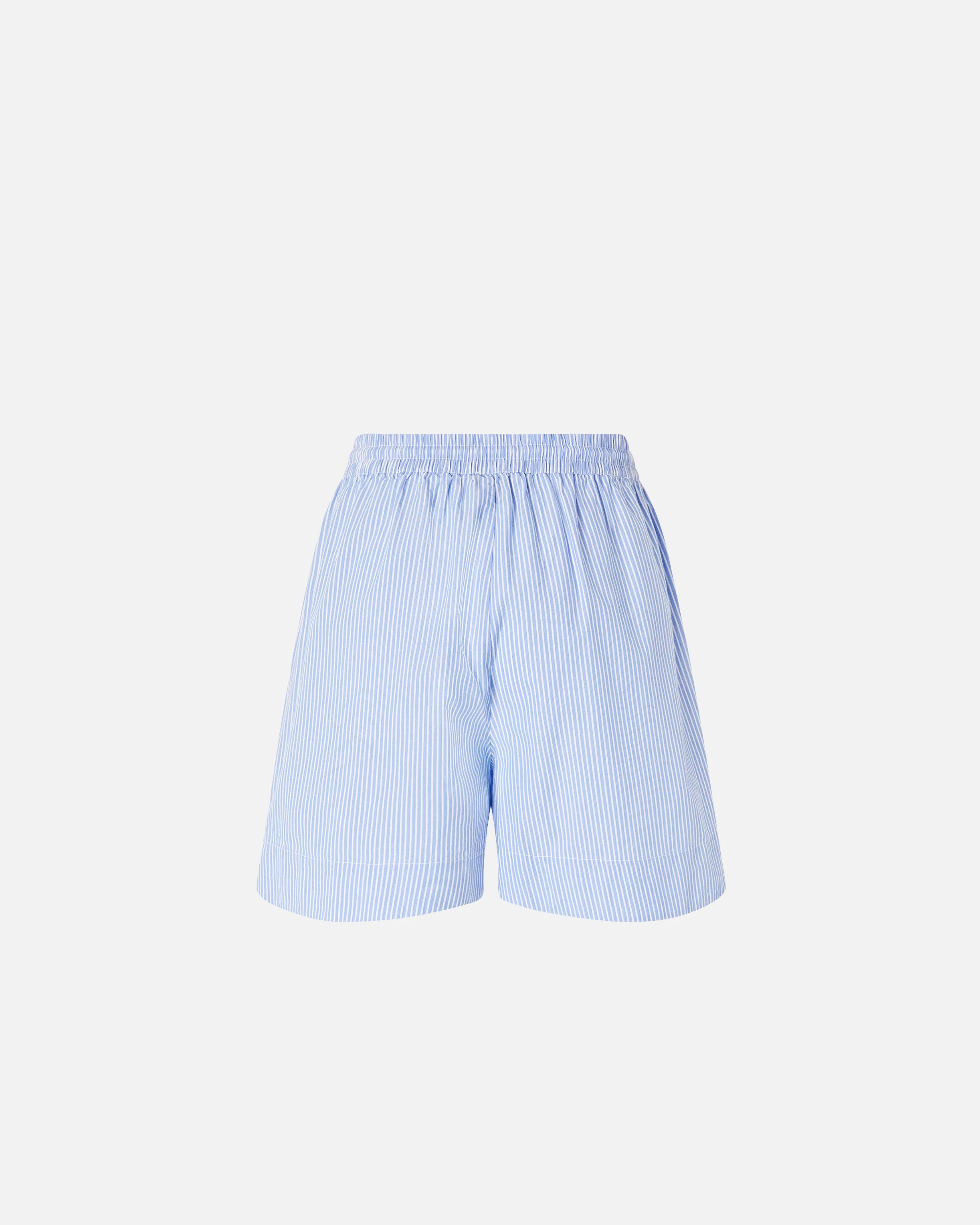 Shorts in cotone a righe con elastico in vita - Image 6