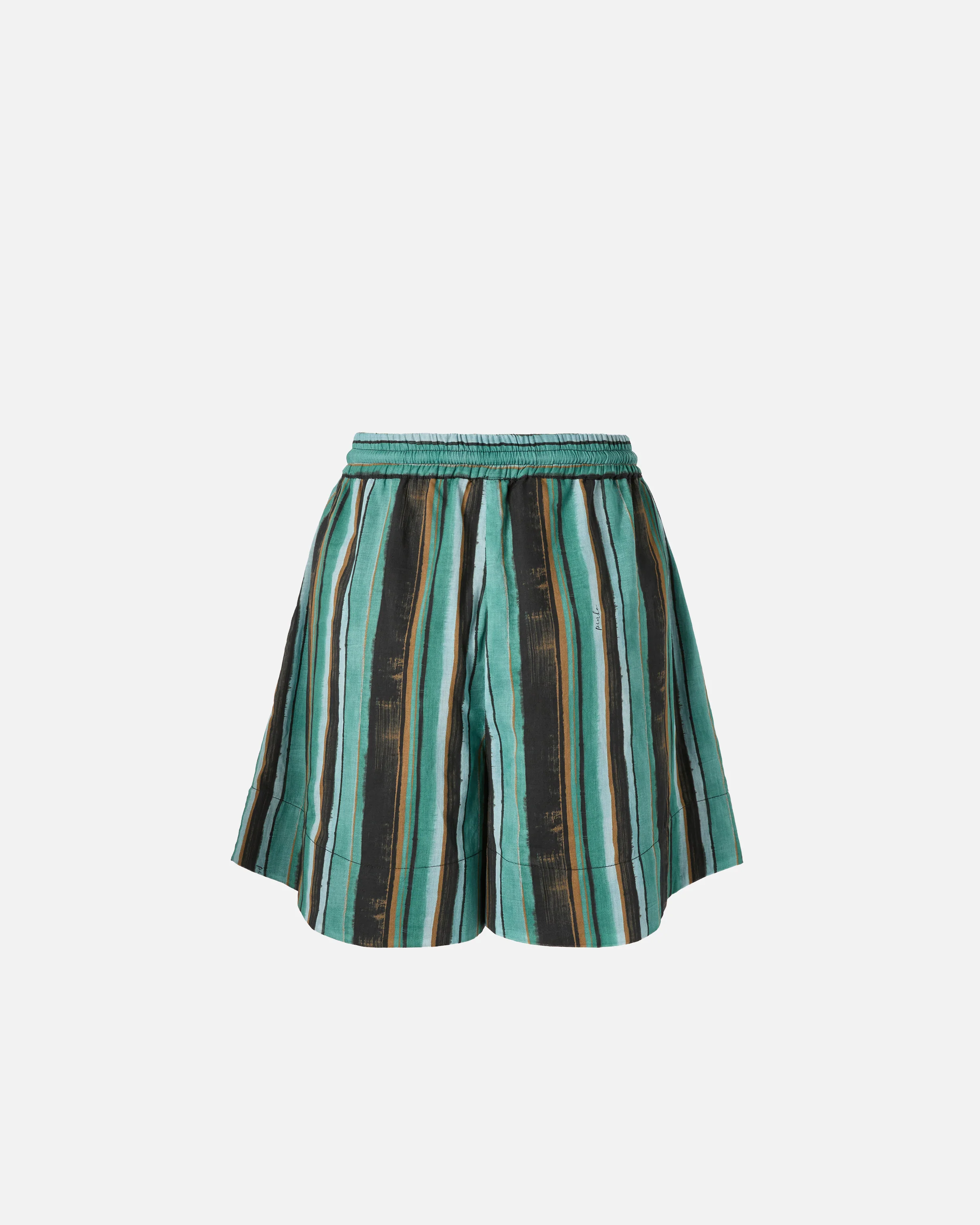 Shorts in cotone con righe effetto pennellato - Image 6