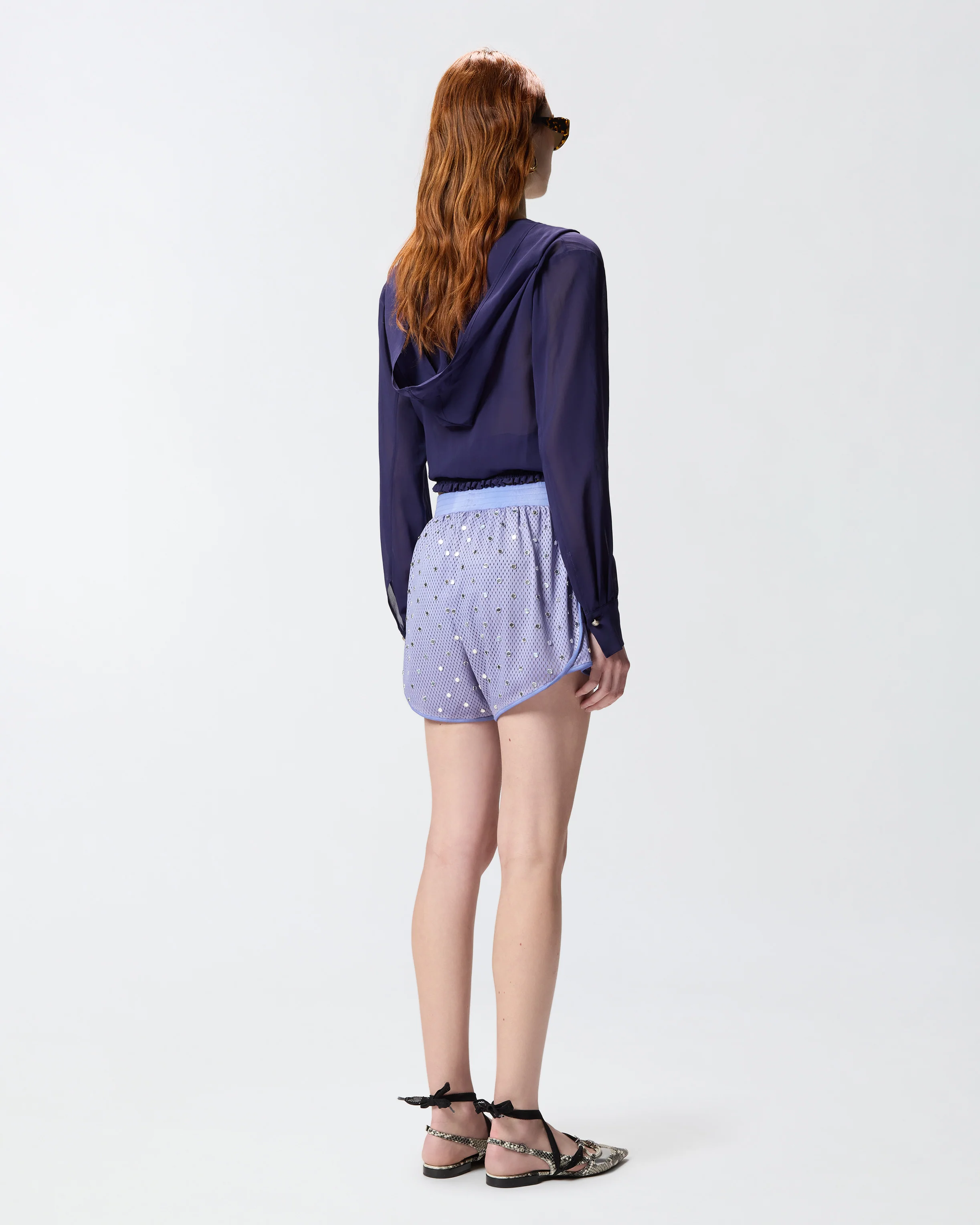 Shorts in rete con specchietti - Image 3