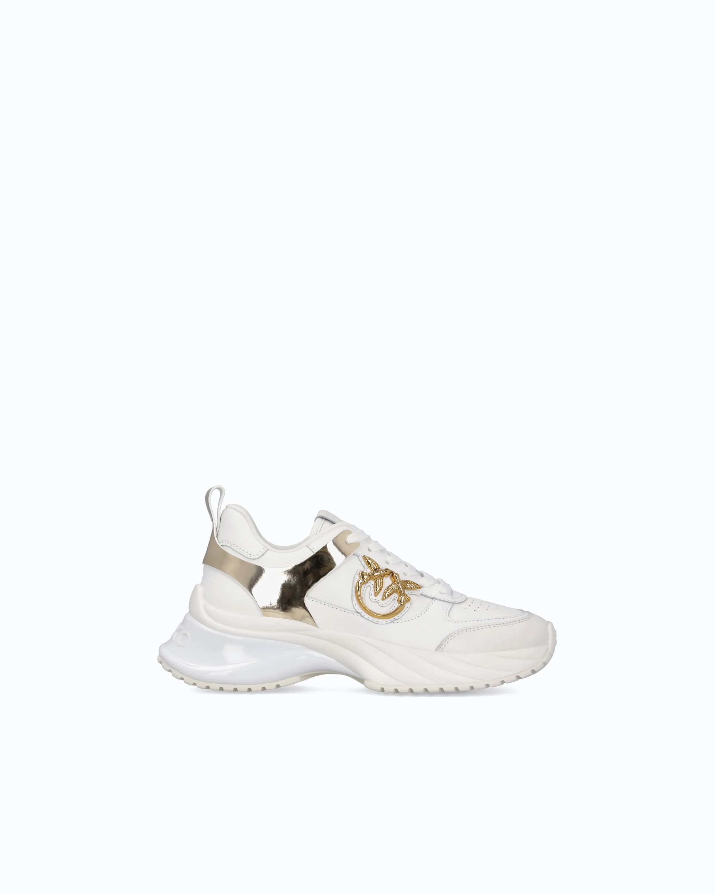 Sneakers Ariel effetto pelle con dettagli specchio