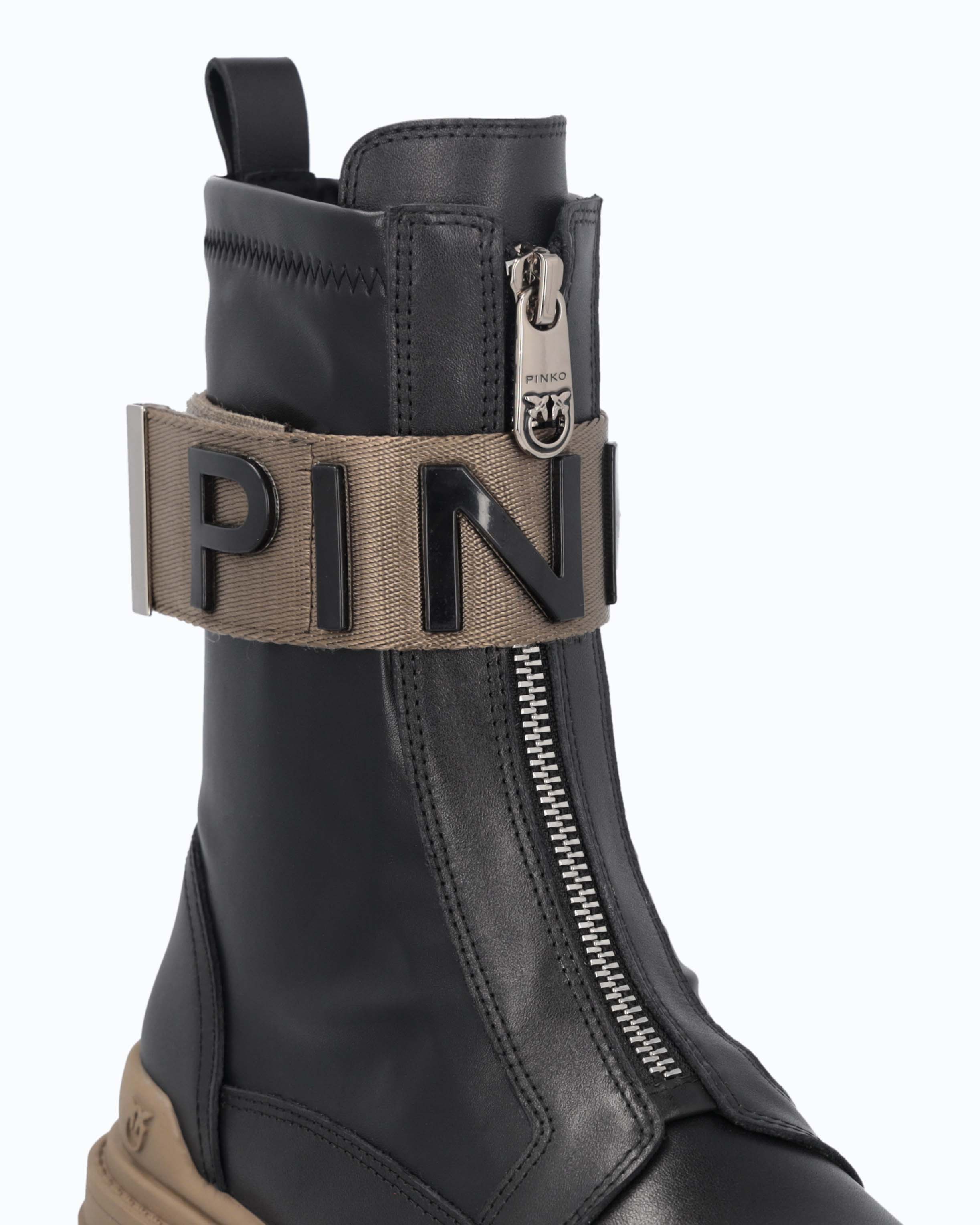Stivali platform con logo lettering PINKO - Image 4
