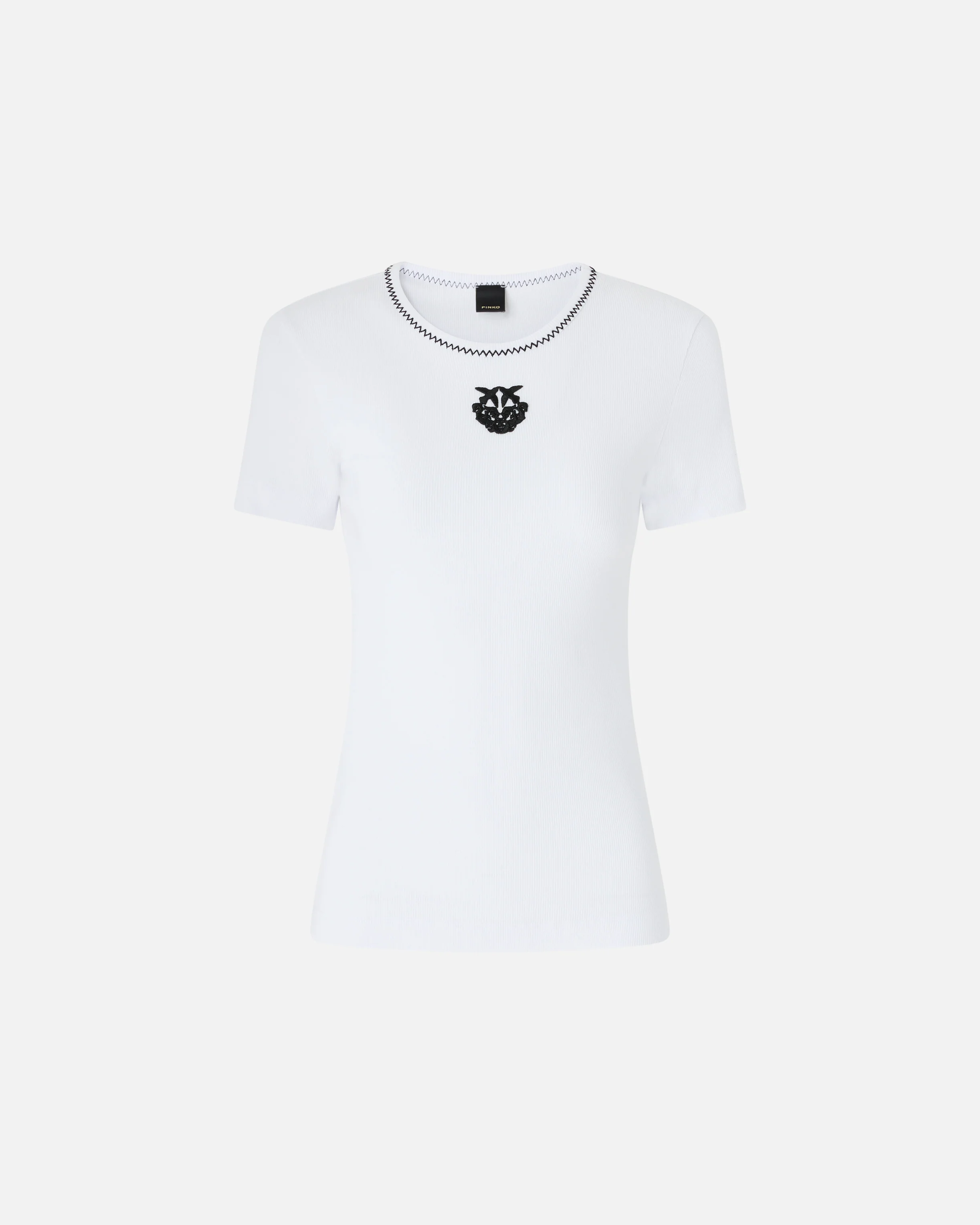 T-shirt a costine con ricamo Love Birds - Image 5