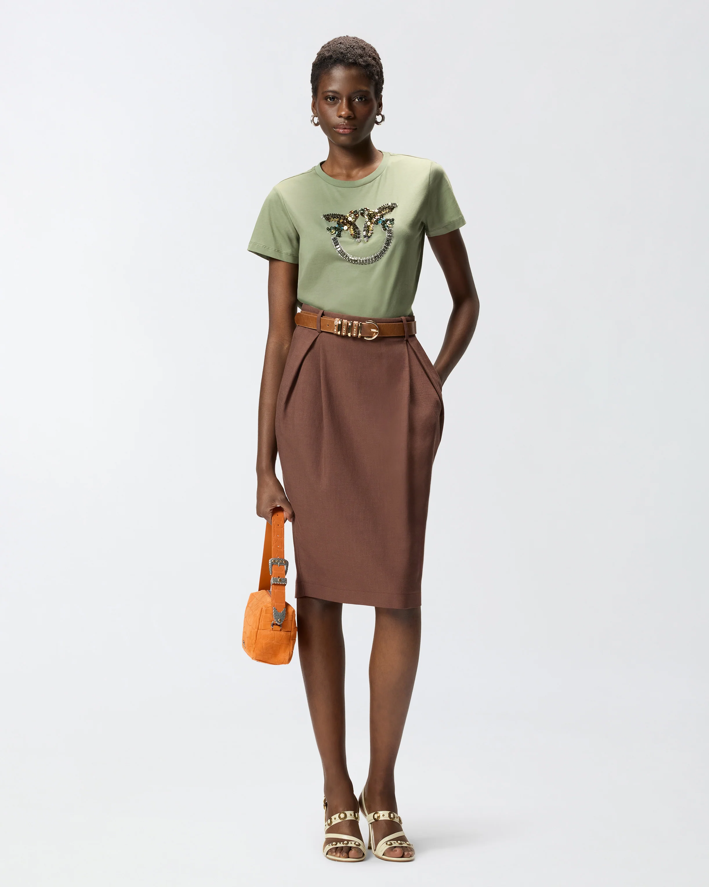 T-shirt con maxi ricamo gioiello Love Birds - Image 2