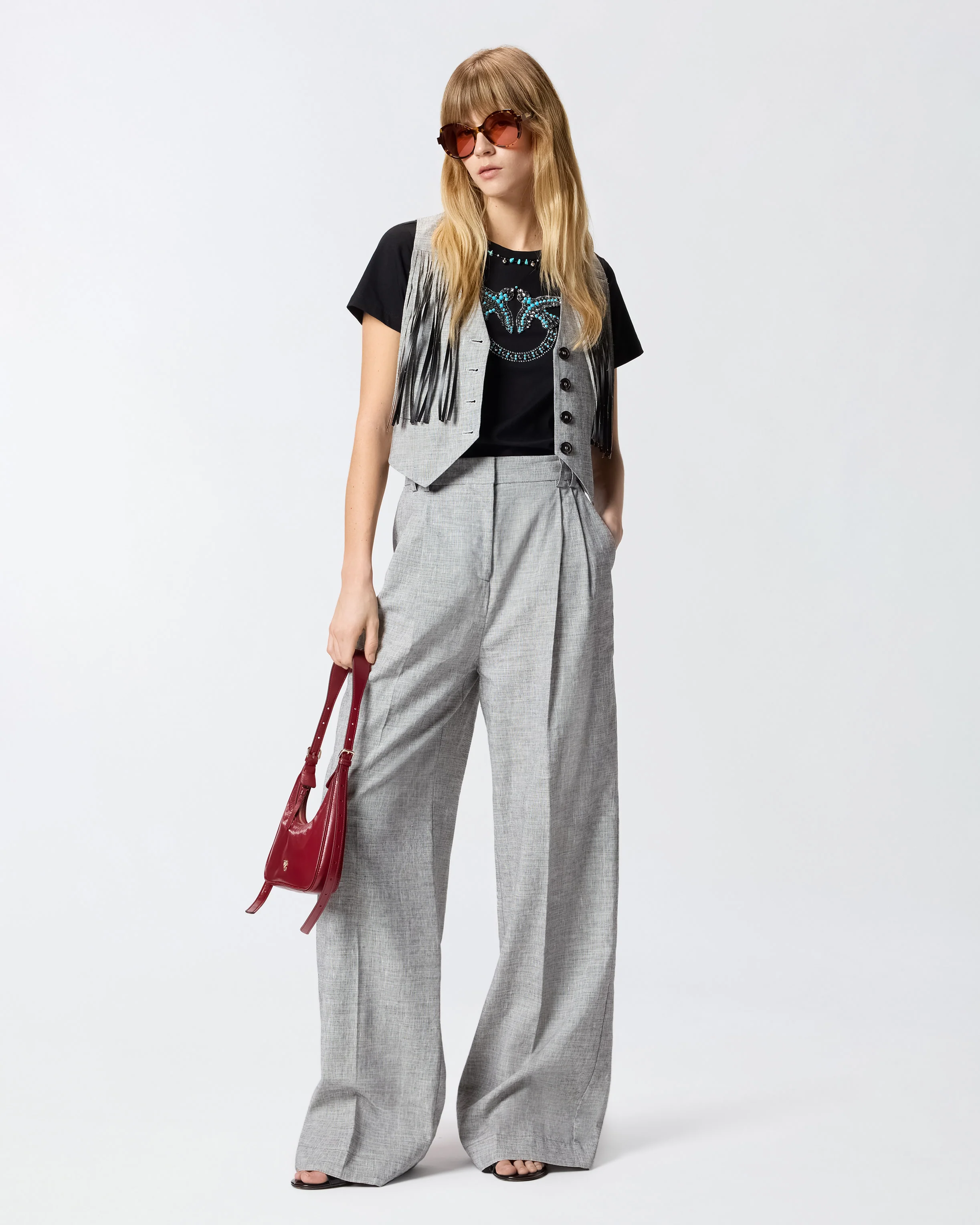 T-shirt con maxi ricamo gioiello Love Birds - Image 2