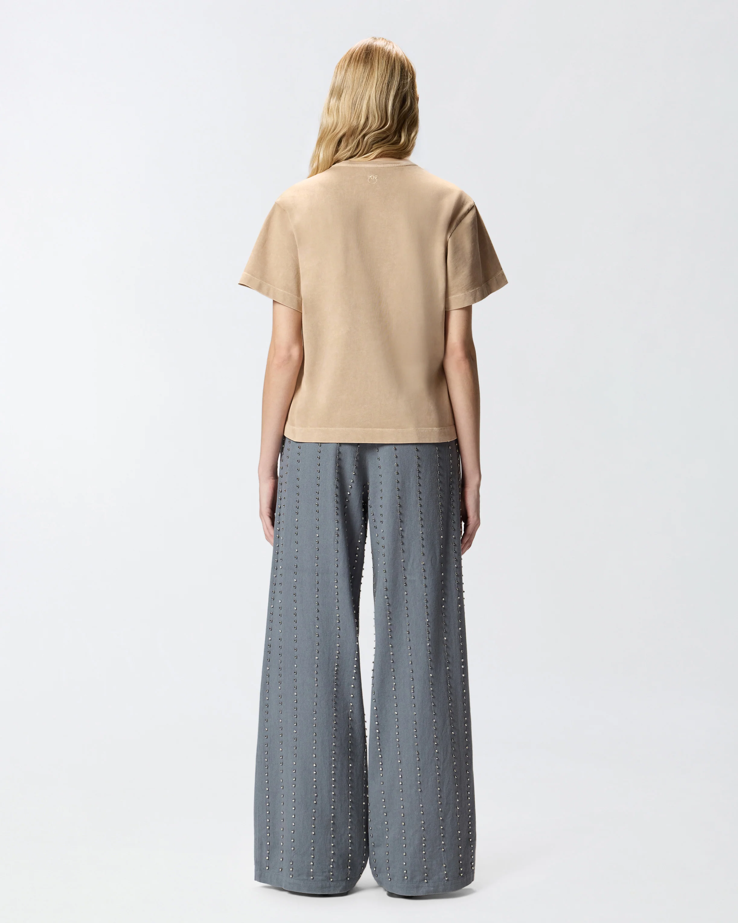 T-shirt con ricamo PINKO distressed - Image 3