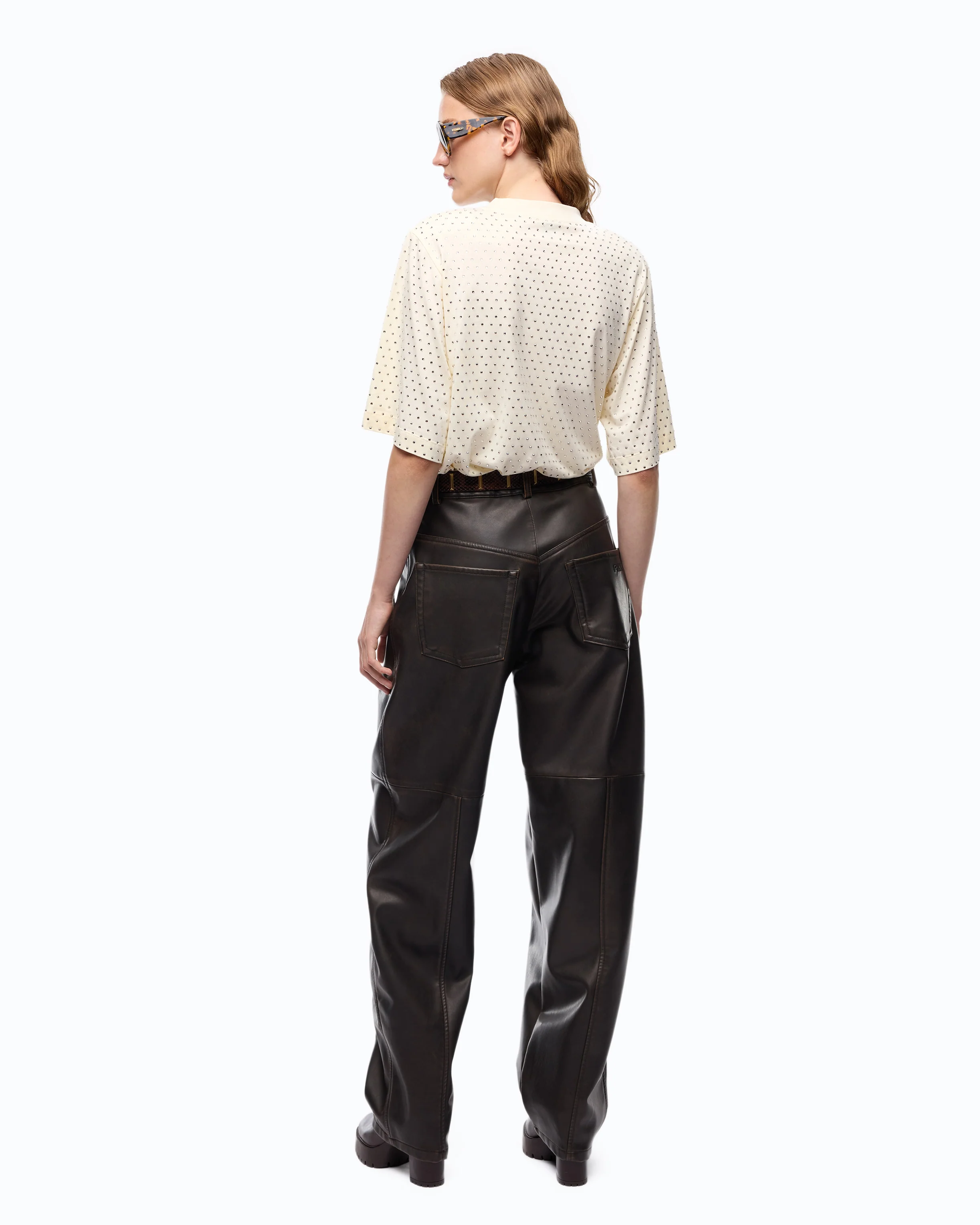 T-shirt con strass e logo - Image 4