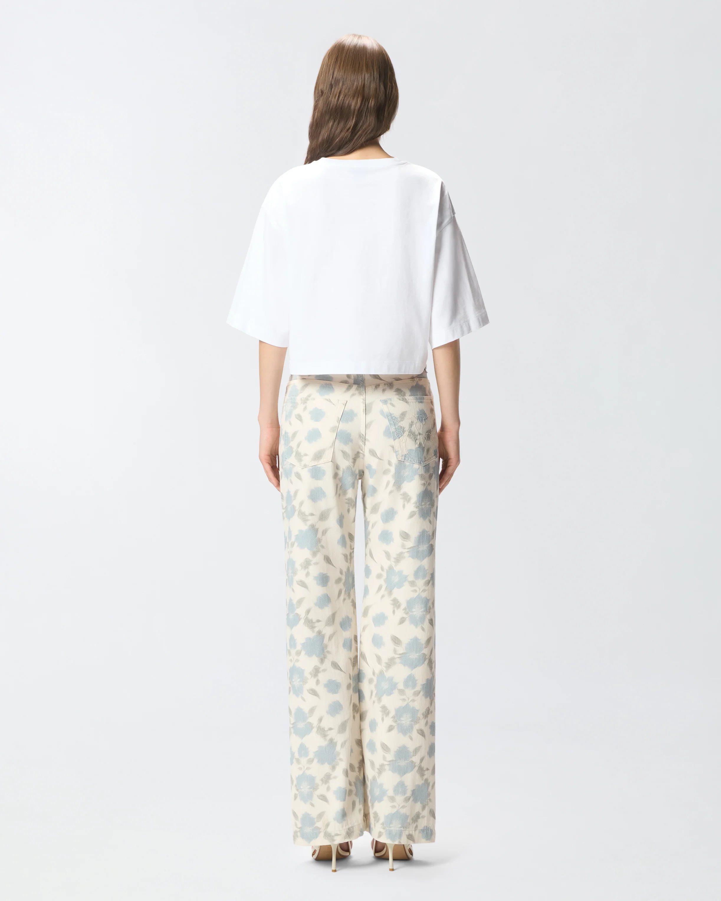 T-shirt cropped con ricamo Love Birds - Image 3
