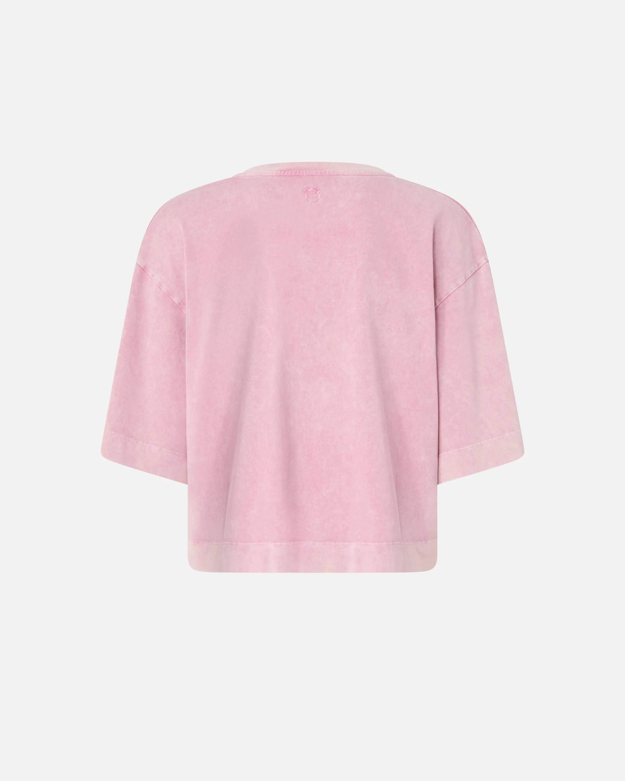 T-shirt cropped con ricamo PINKO distressed - Image 6