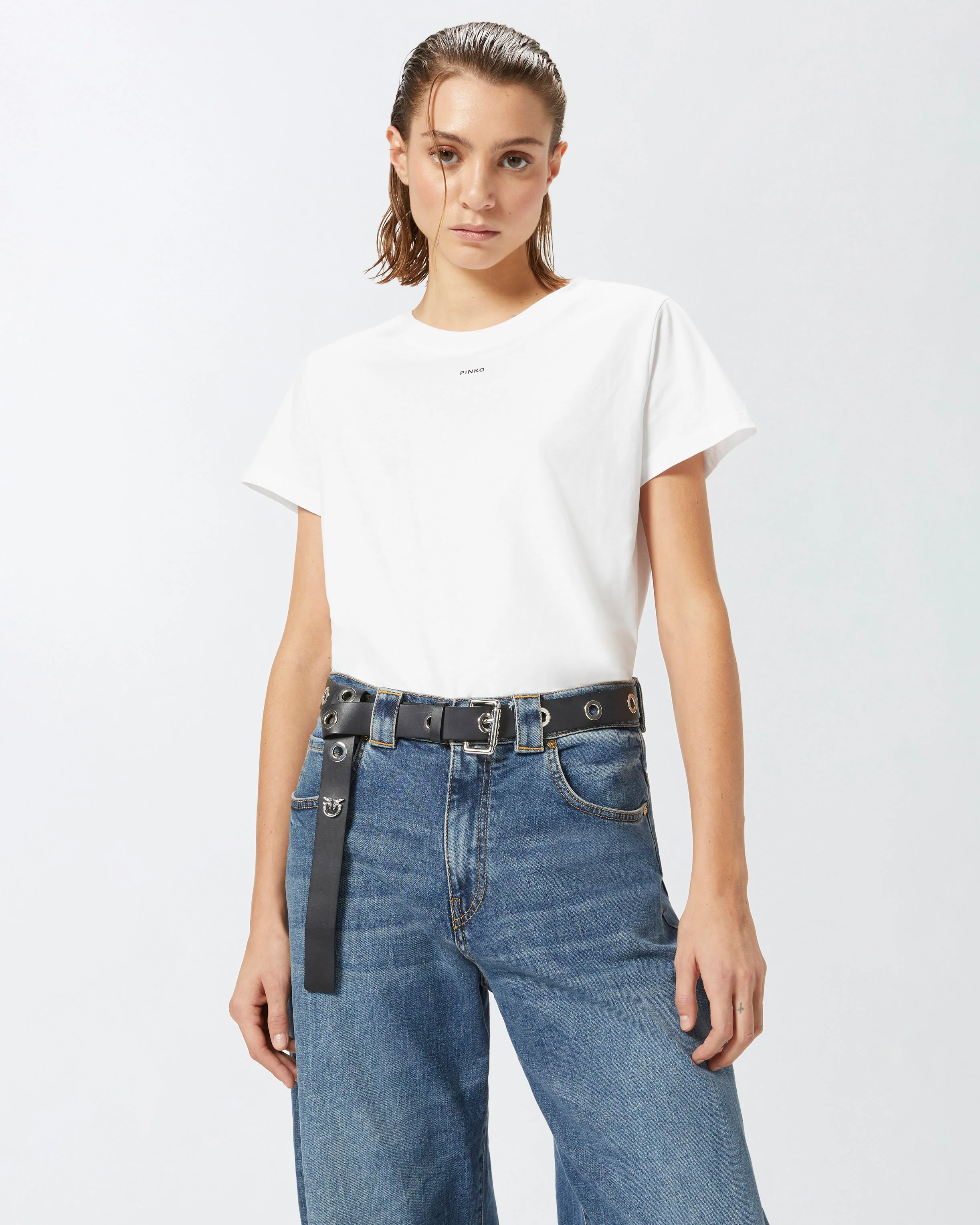 T-shirt mini logo PINKO