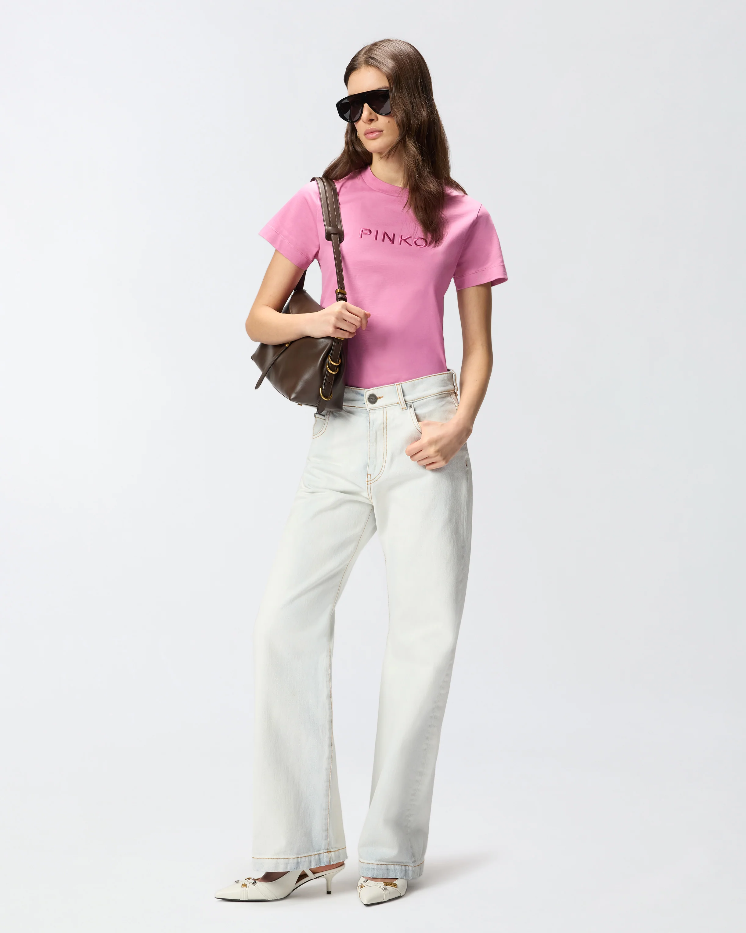 T-shirt ricamo logo PINKO - Image 2