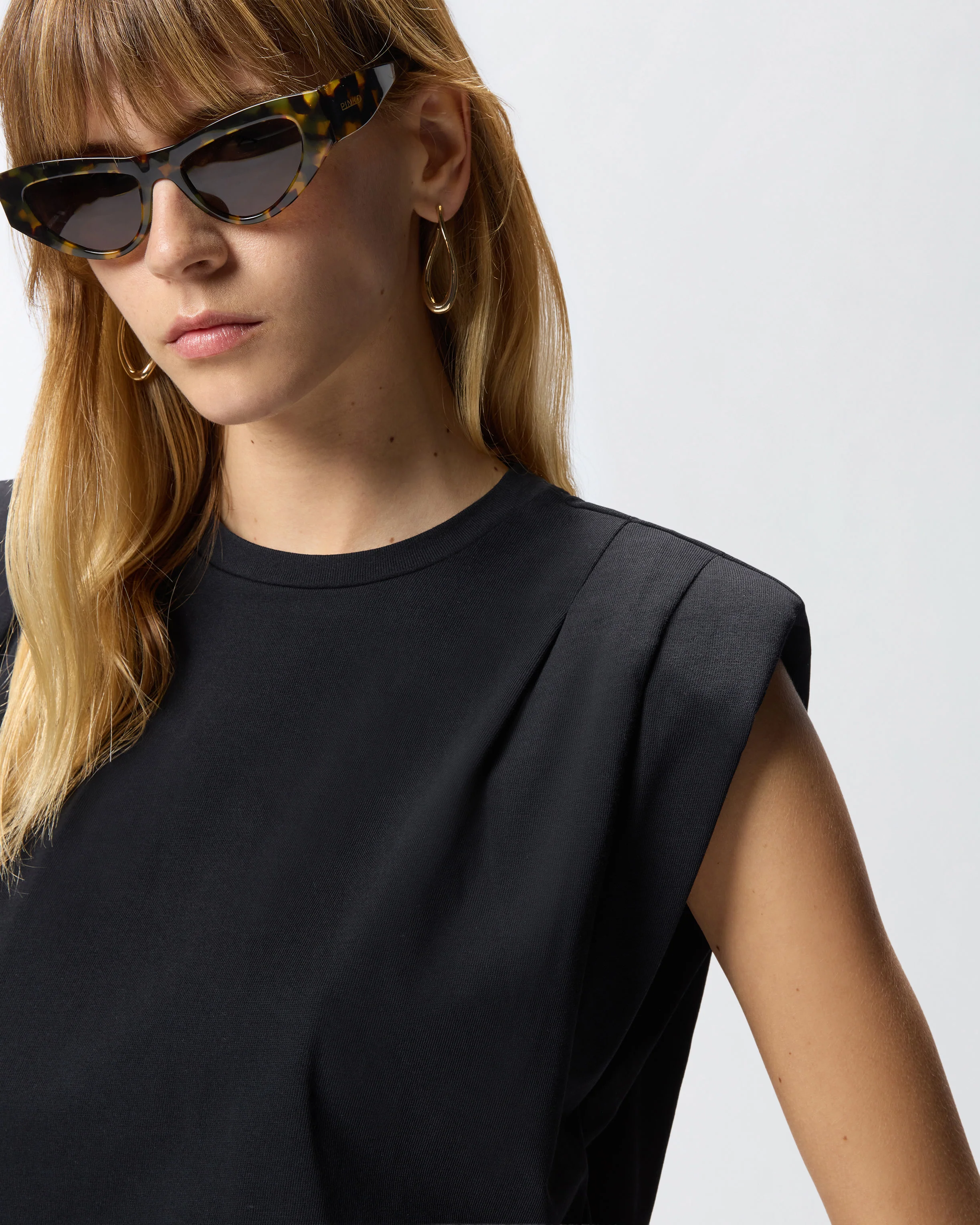 T-shirt smanicata in jersey doppio - Image 4