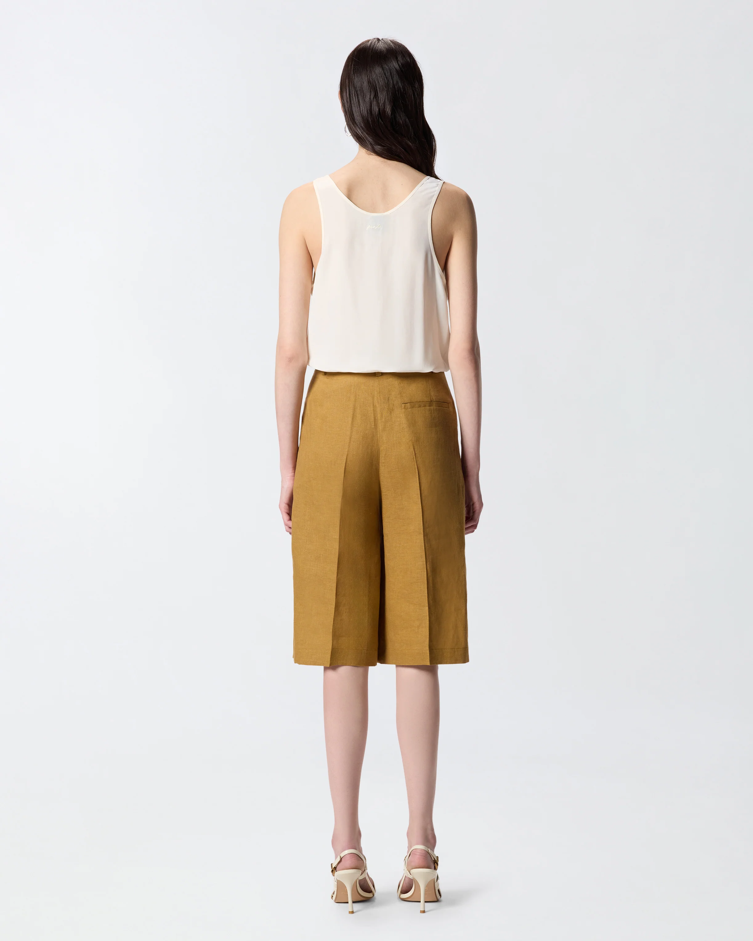 Top a canotta in seta sand wash - Image 3