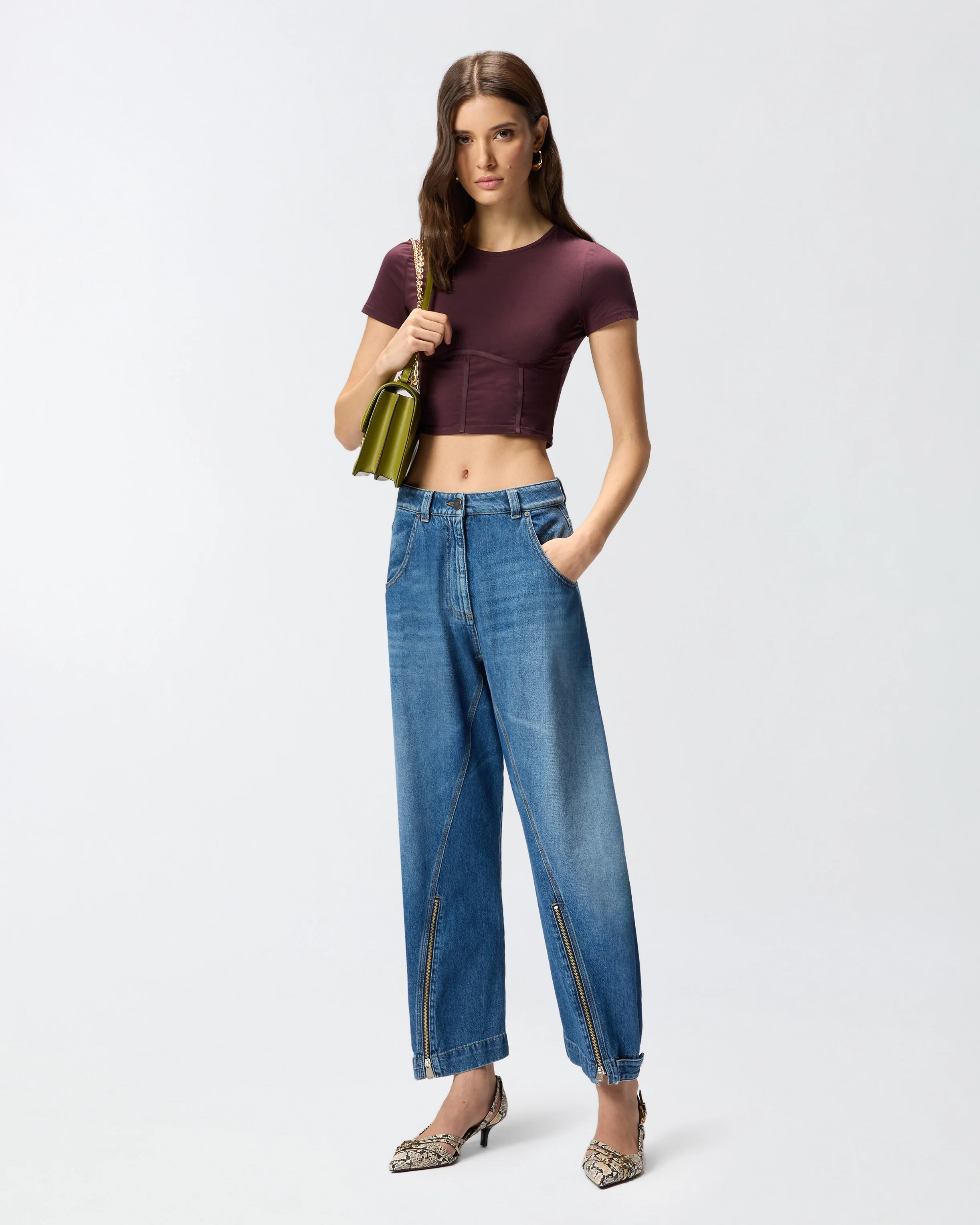 Top bustier con maniche corte - Image 2