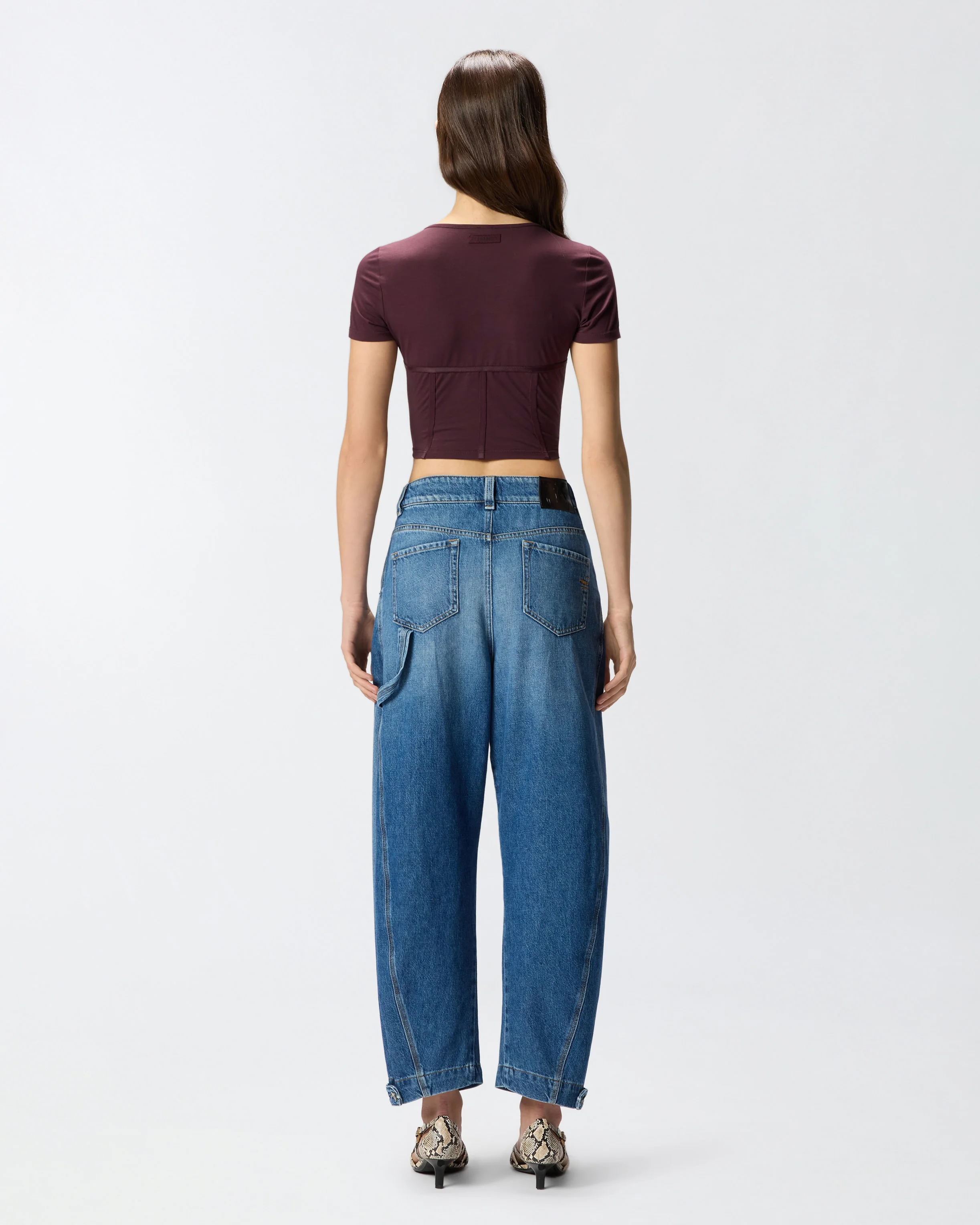 Top bustier con maniche corte - Image 3