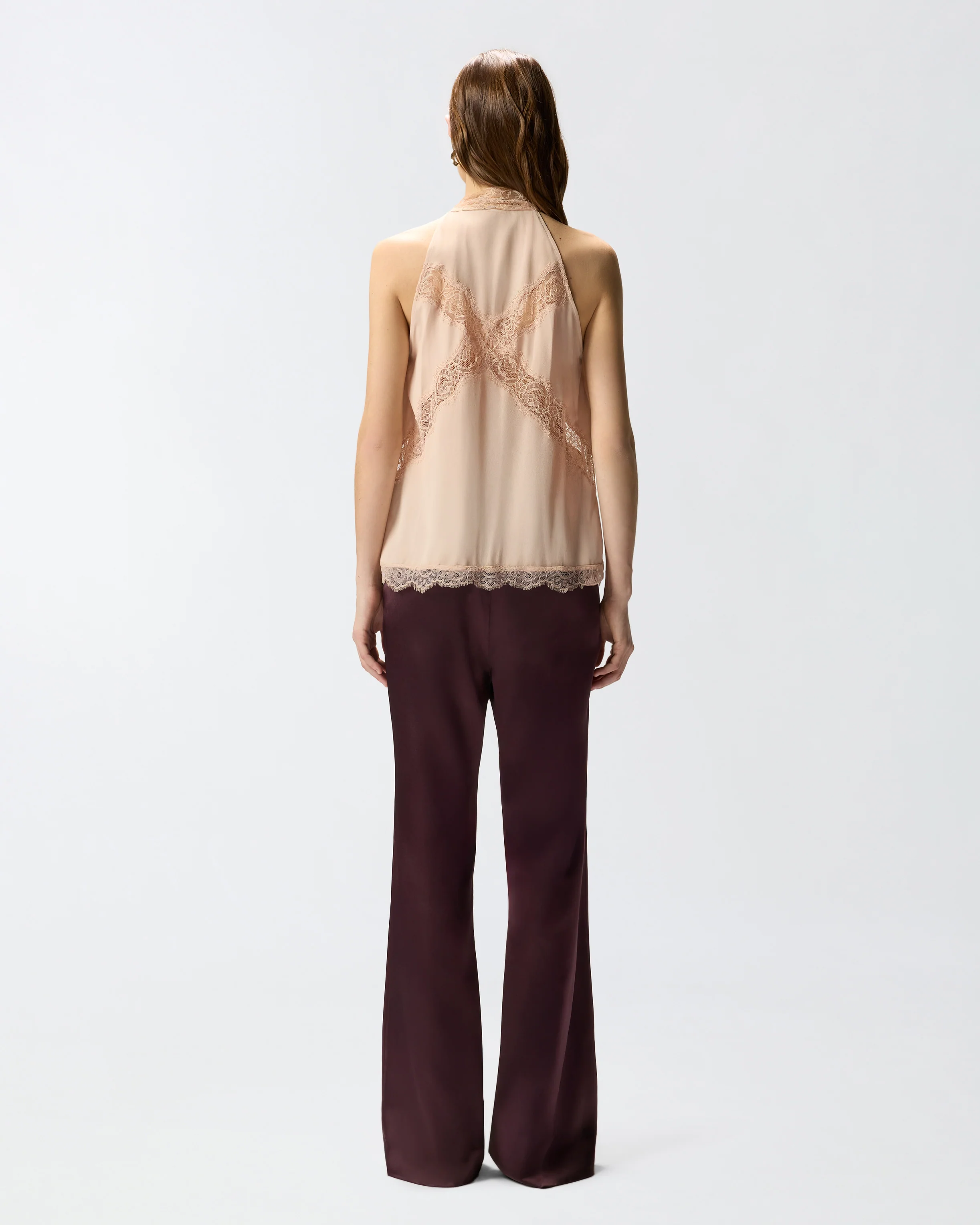 Top con scollo all'americana e pizzo - Image 3