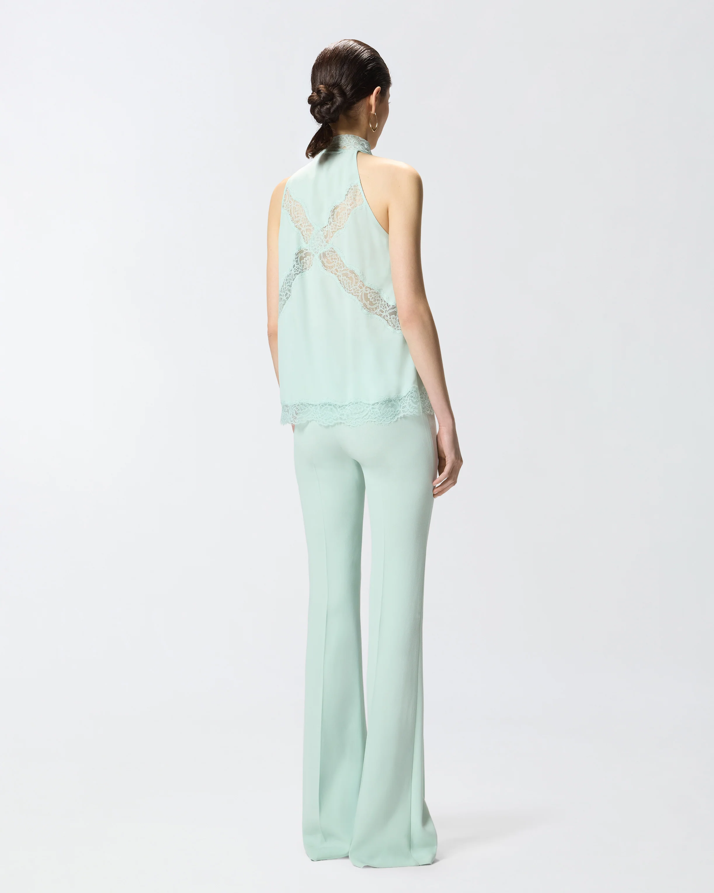 Top con scollo all'americana e pizzo - Image 3