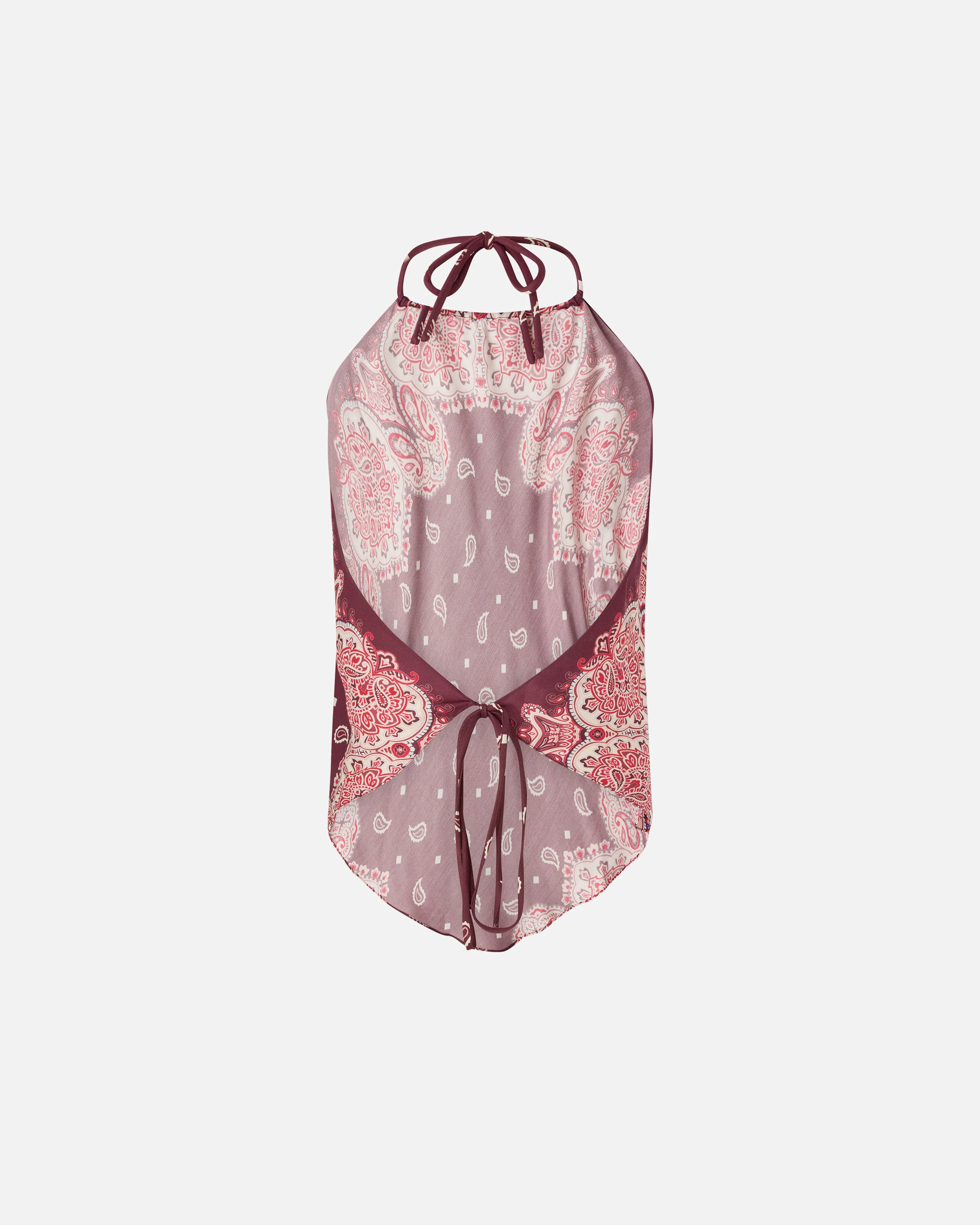 Top copricostume con laccetti e stampa bandana - Image 6