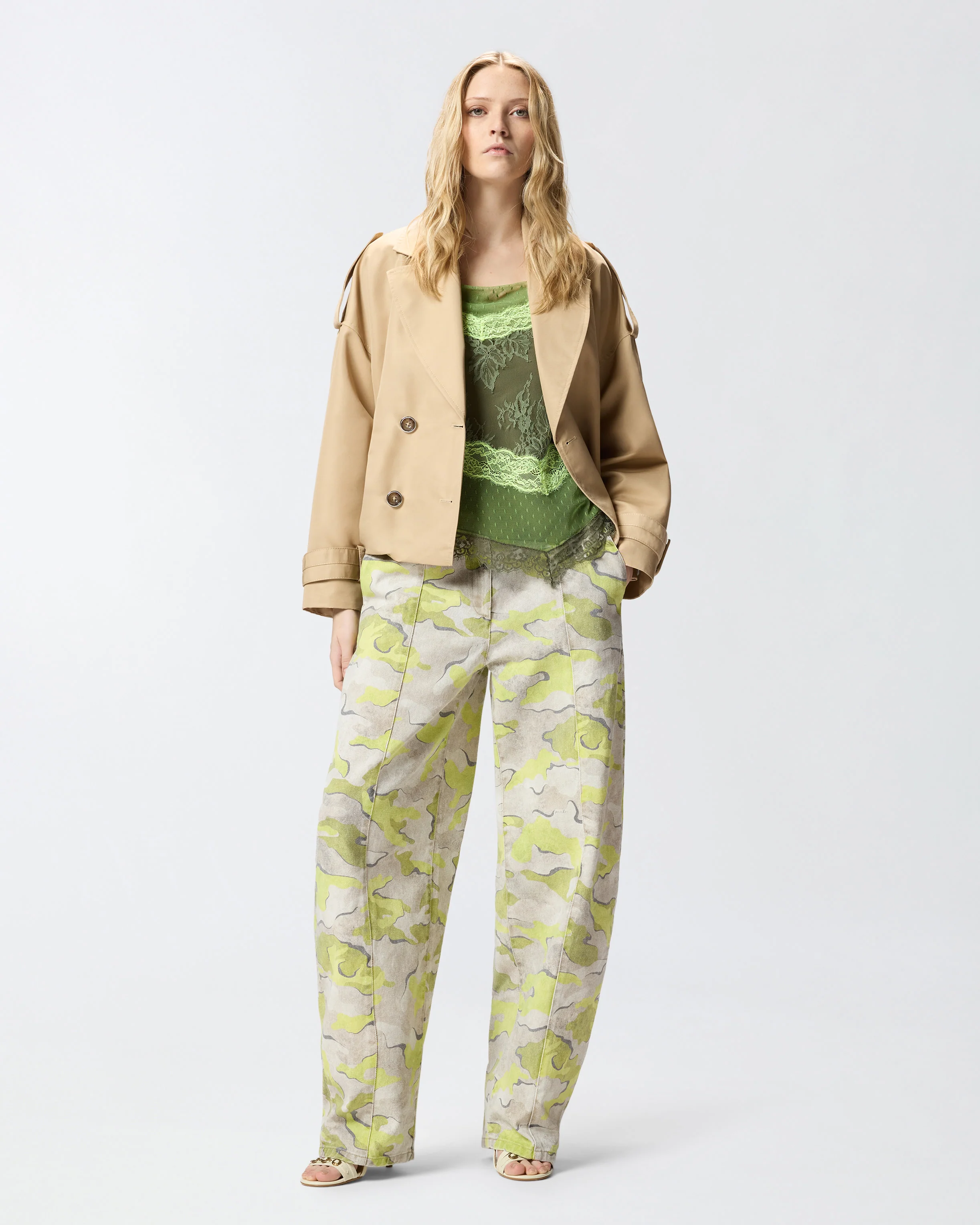 Top in pizzo effetto patchwork - Image 2