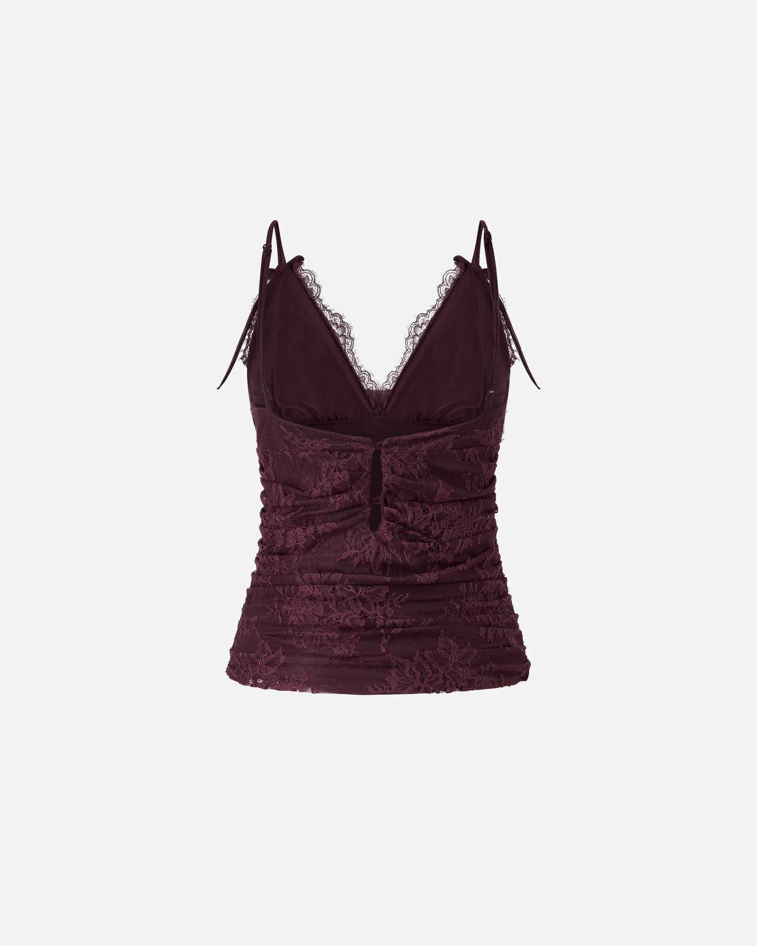 Top in pizzo floreale con spalline - Image 6