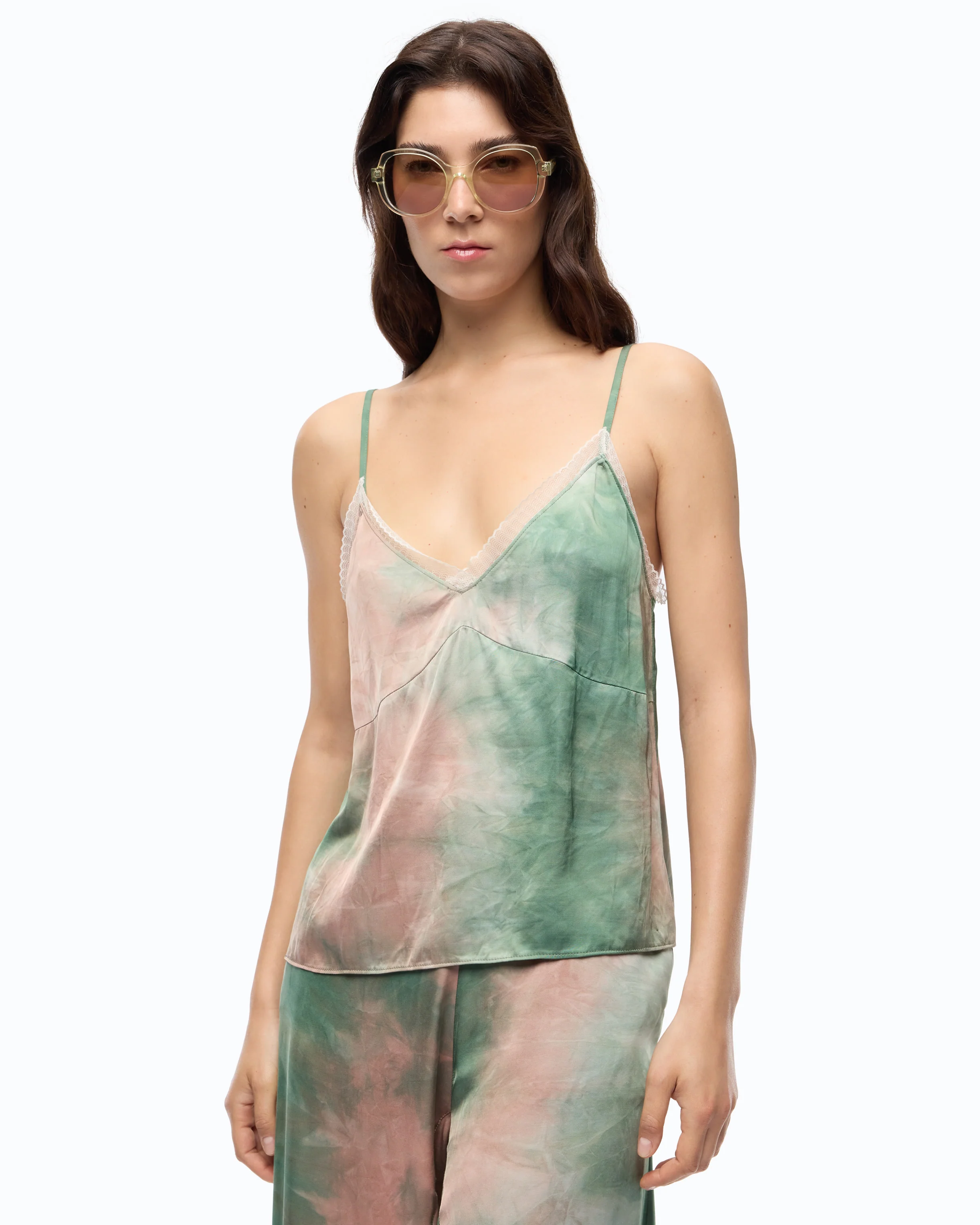 Top in satin dal colore sfumato