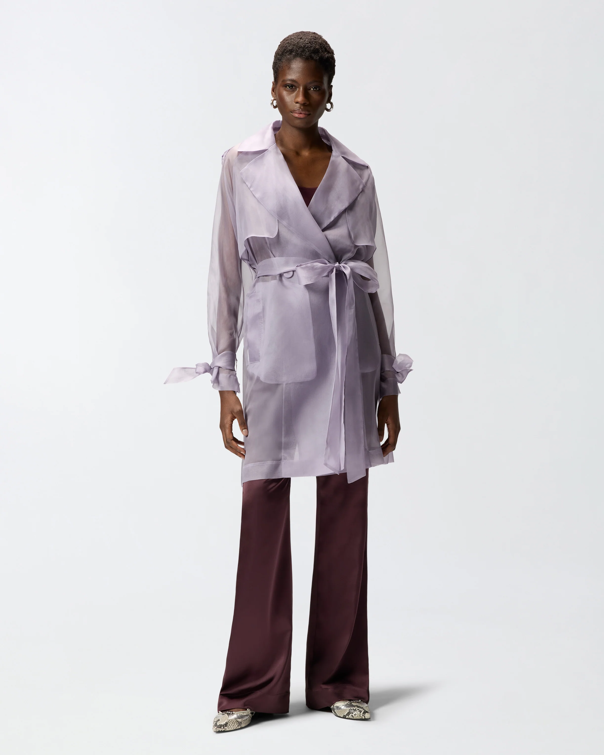 Trench in organza di seta