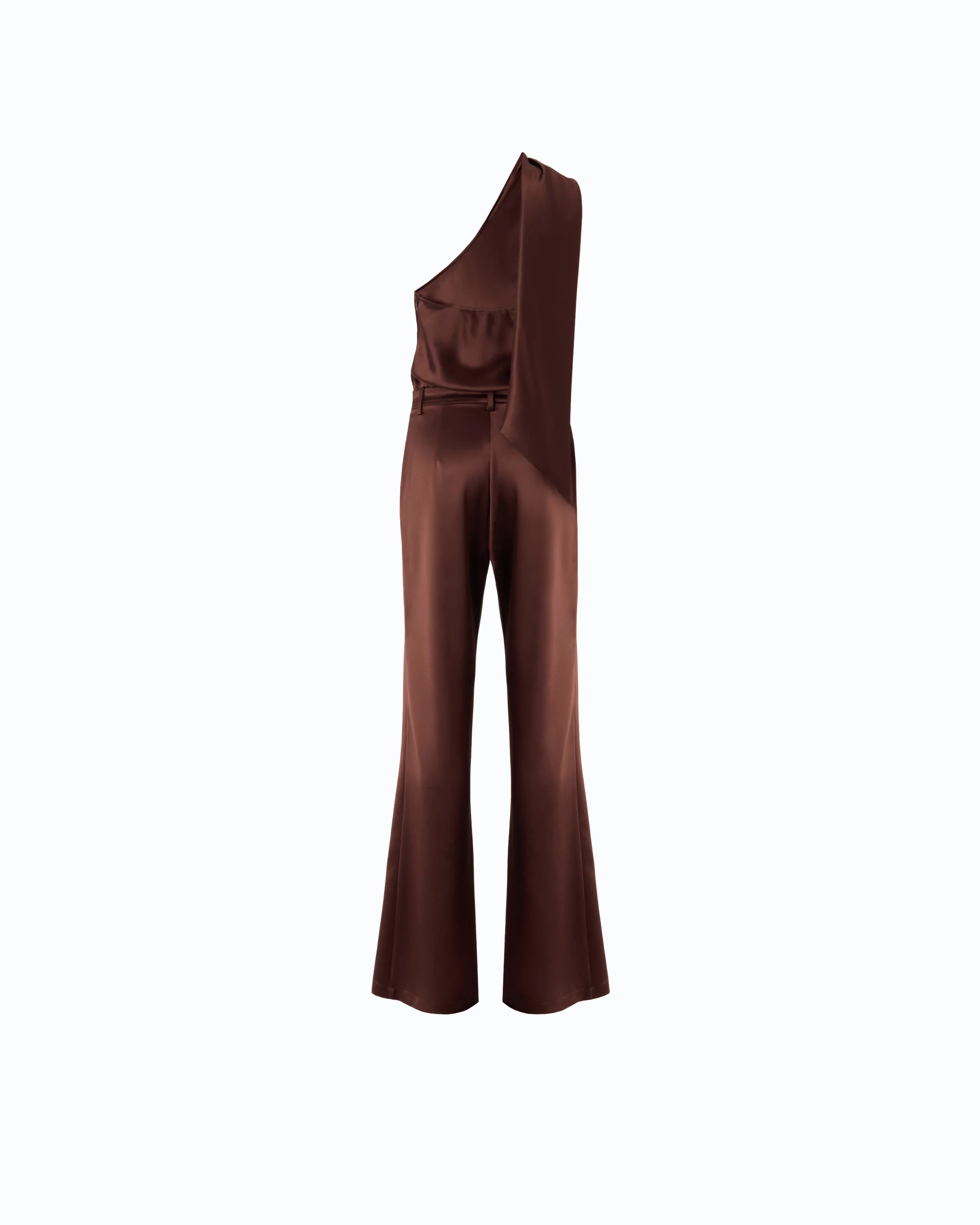 Tuta lunga in satin con fusciacca - Image 6