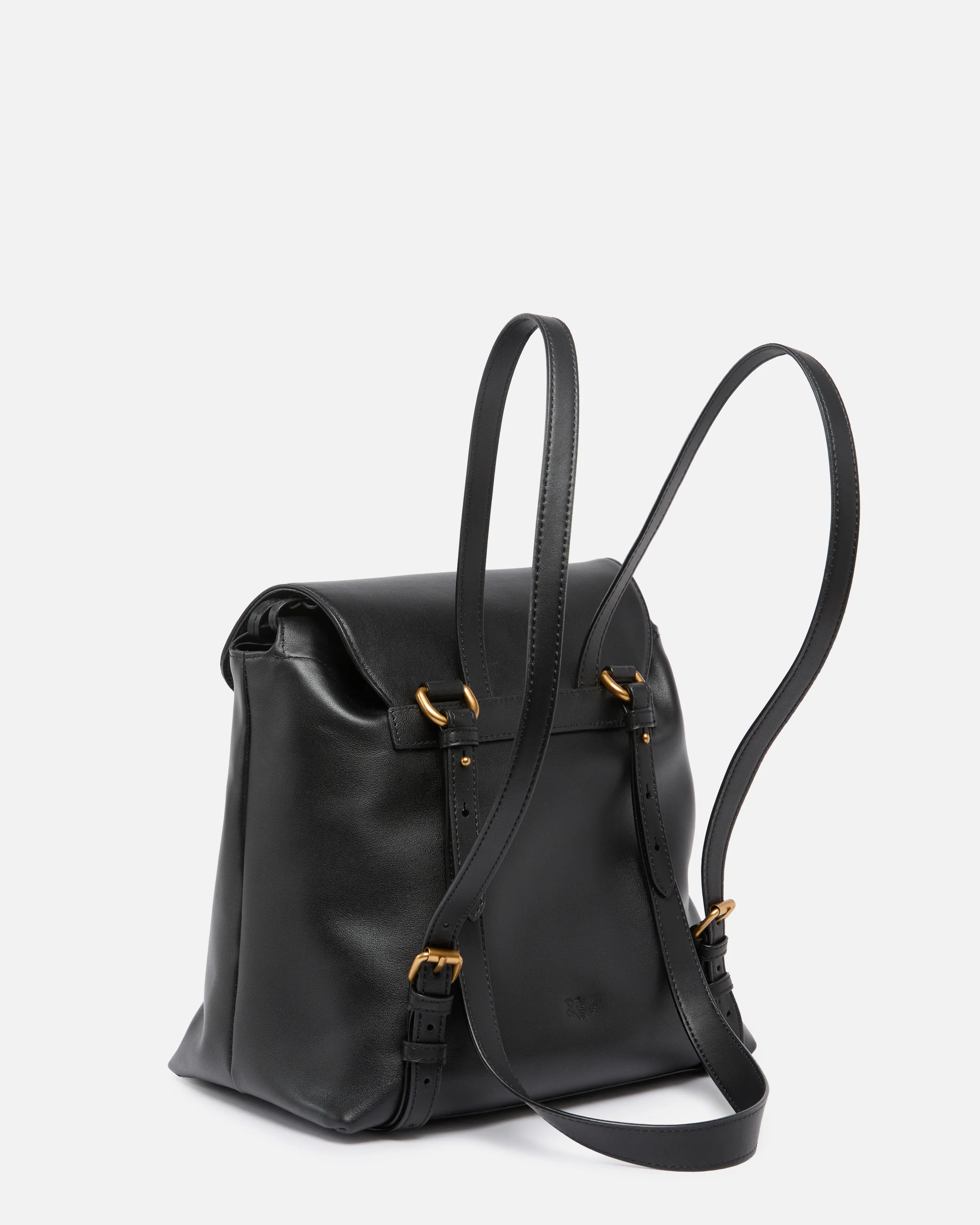 Zaino medio Saddle Backpack in pelle con anelli logati - Image 2