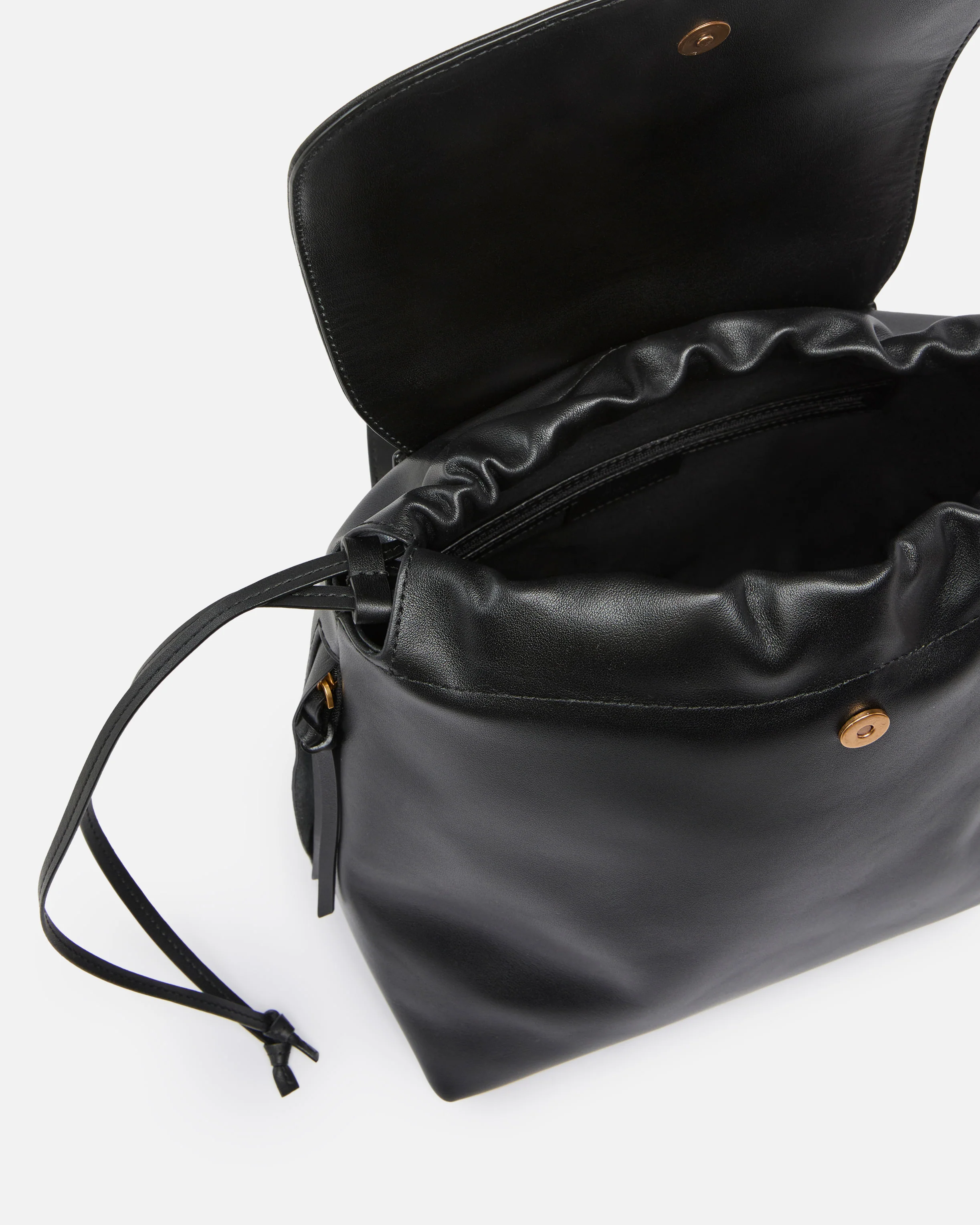 Zaino medio Saddle Backpack in pelle con anelli logati - Image 4